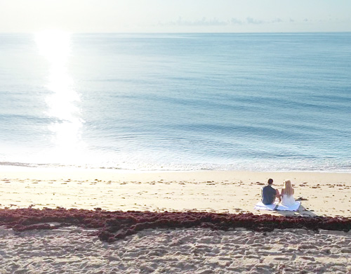 Couple on Fort Lauderdale Beach at Sunrise